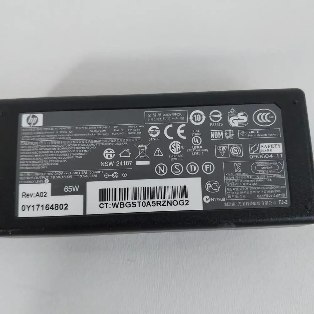 HP‎ OEM AC/DC Adapter PA-1650-32HT PPP009L-E 18.5V 3.5A 65W